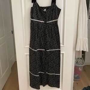 LA LIGNE (M) black floral midi dress